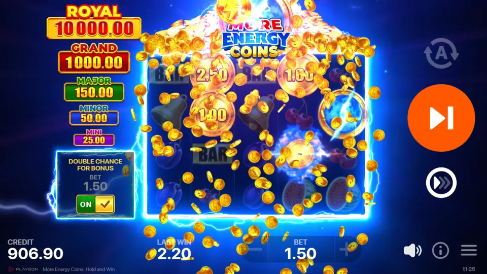 Pile of Gold Feature adding extra bonus symbols to reach 6+ for Bonus Game trigger